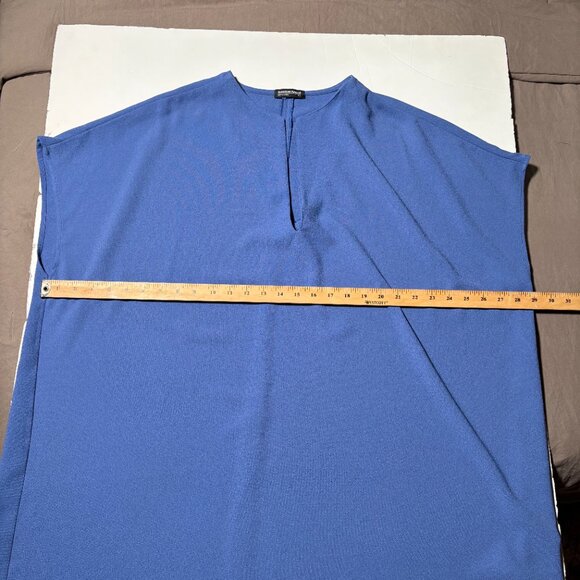 American Apparel Cobalt Blue V-Neck Comfortable Dress Size M/L - Picture 10 of 12